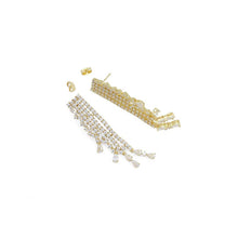 Load image into Gallery viewer, Tennis CZ with Teardrop Dangle Statement earrings, Sku#A270