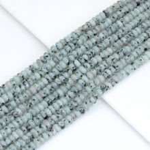 Load image into Gallery viewer, Smooth Rondelle Black Spotted Agate Beads, Sku#U1912
