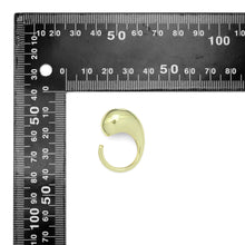 Load image into Gallery viewer, Plain Gold Silver Chunky Comma Adjustable Ring, Sku#A398