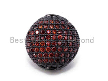 Load image into Gallery viewer, Colored CZ Micro Pave Flat Oval Spacer Beads for Bracelet/Necklace, Bracelet Necklace Spacer Beads, 14x9mm, sku#G282