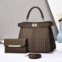 Load image into Gallery viewer, Premium 2-in-1 PU Leather Bucket Bag Set - Crossbody &amp; Handbag with Multiple Compartments