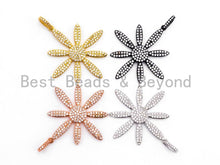 Load image into Gallery viewer, CZ Clear Micro Pave Flower Pendant, Sku#F407/B158