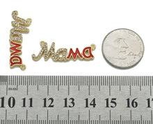 Load image into Gallery viewer, Red Enamel Mama Word Connector Charm, Sku#L715