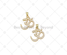 Load image into Gallery viewer, CZ Micro Pave 30 Number Shape Pendant, 18K Gold Filled Number Charm, Necklace Bracelet Charm,Sku#LK554