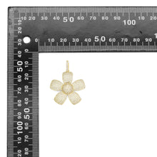 Load image into Gallery viewer, Gold Silver CZ Flower Charm, Sku#ML73/F489