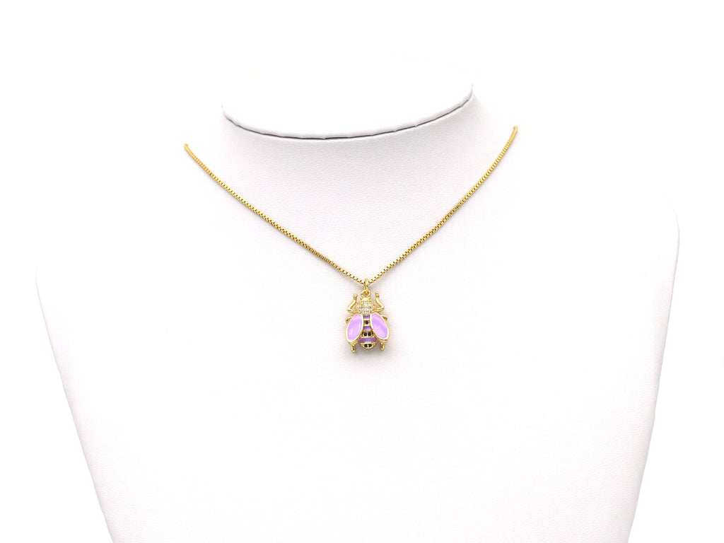 CZ Pave Enamel Bee Charm, insert charm, Sku#L645C