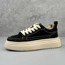 Load image into Gallery viewer, Men's Minimalist Chunky Sole Casual Sneakers | Microfiber Leather Lace-Up Shoes