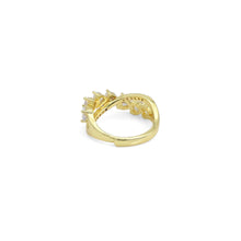 Load image into Gallery viewer, Gold Silver String Hearts Criss Cross Adjustable Ring, Sku#A174