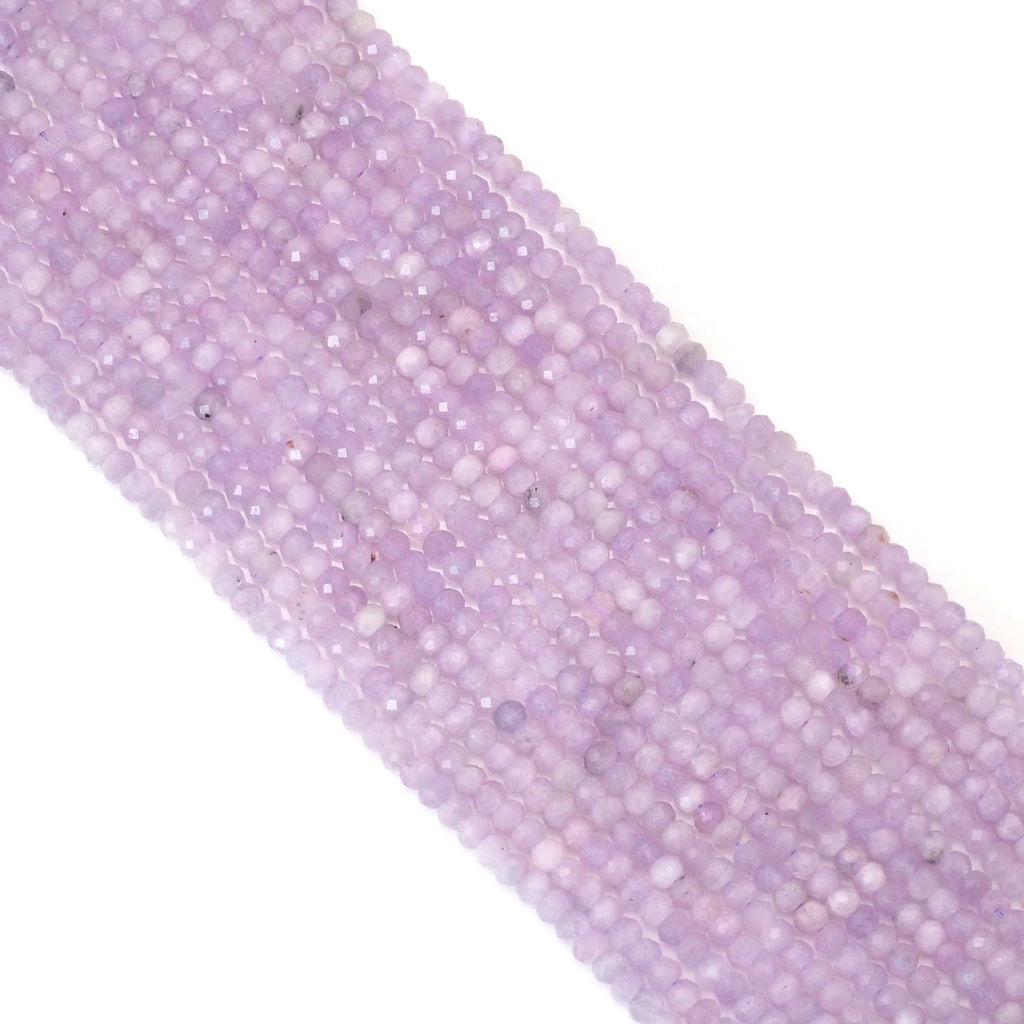3x4mm Genuine Kunzite Faceted Rondelle Beads, Sku#U1695