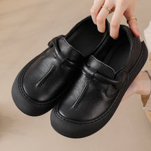 Load image into Gallery viewer, Women's Genuine Leather Slip-On Comfort Shoes | Velcro Vintage Casual Flat Shoes