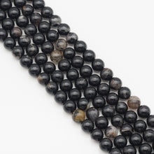 Load image into Gallery viewer, Genuine Black Tourmaline Round Smooth Beads, 6mm/8mm/10mm, Sku#U1603