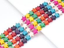 Load image into Gallery viewer, 12mm Multicolor Howlite Smooth Star Beads, Sku#U1444