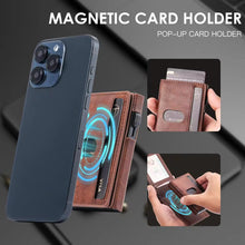 Load image into Gallery viewer, Magnetic Metal Credit Card Case - RFID Protection Leather Wallet