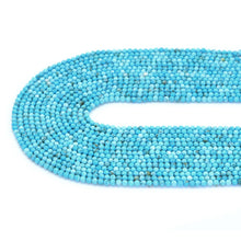 Load image into Gallery viewer, Blue Turquoise Faceted Round Beads, Sku#U1831