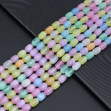 Load image into Gallery viewer, 8x12mm Rainbow Selenite Smooth Barrel Beads, Sku#U2012