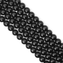 Load image into Gallery viewer, High Quality Black Tourmaline Round Smooth Beads, Sku#U1770