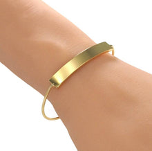 Load image into Gallery viewer, Gold Bar Adjustable Bracelet, Sku#B351