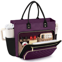 Load image into Gallery viewer, Women's Travel Work Bag with Large Cup Holder - Expandable Lightweight Tote