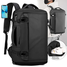 Load image into Gallery viewer, Men's Box-Style Outdoor Nylon Backpack | Business Travel Bag with Air-Cushioned Straps
