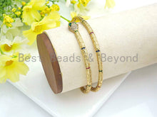Load image into Gallery viewer, CZ Coiled Snake Bracelet with Emerald Eyes, Sku#X154