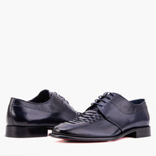 Load image into Gallery viewer, The Arven Navy Python Leather Men Shoe