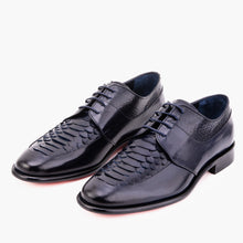 Load image into Gallery viewer, The Arven Navy Python Leather Men Shoe