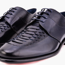 Load image into Gallery viewer, The Arven Navy Python Leather Men Shoe