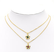 Load image into Gallery viewer, Colorful CZ Flower Charm, Sku#FH192