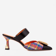 Load image into Gallery viewer, The Valencia Multicolor Leather Women Jewel Heel Mule Sandal