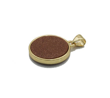 Load image into Gallery viewer, Gold CZ North Star On Round Coin Gemstone Charm, Sku#LX120