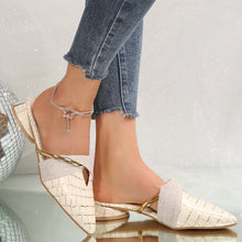 Load image into Gallery viewer, Women's Pointed-Toe Low-Heel Plaid Slippers - Chic Outdoor Mules