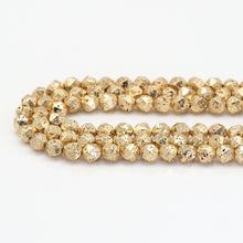 Load image into Gallery viewer, Diamond Cut Light Gold Lava Beads, Sku#S155