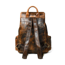 Load image into Gallery viewer, Vortex Leather Backpack: Burnt Brown