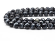Load image into Gallery viewer, Natural Blue Tiger Eye Round Faceted Beads, Sku#UA237