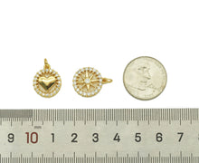 Load image into Gallery viewer, CZ Heart and North Star Charm, Sku#JL88