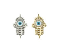 Load image into Gallery viewer, CZ Hamsa Hand Connector, Sku#M407