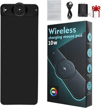 Load image into Gallery viewer, RGB Gaming Mouse Pad with 15W Wireless Charging, Extended Desk Mat 31.5 x 11.8 Inch, LED Mouse Pad with 10 Lighting Modes, Non-Slip Base for Keyboard, Mouse