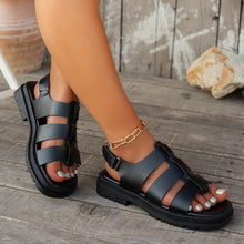 Load image into Gallery viewer, Women's Thick Sole Sports Sandals | Round Toe Low Heel PU Casual Shoes