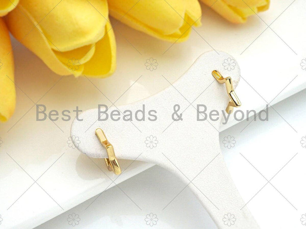18K Gold Five Point Star Earrings, SKU#LD62