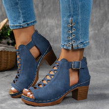 Load image into Gallery viewer, Women's Chunky Heel Sandals – Open Toe Block Heel Sandals for Women | Sizes 6–12