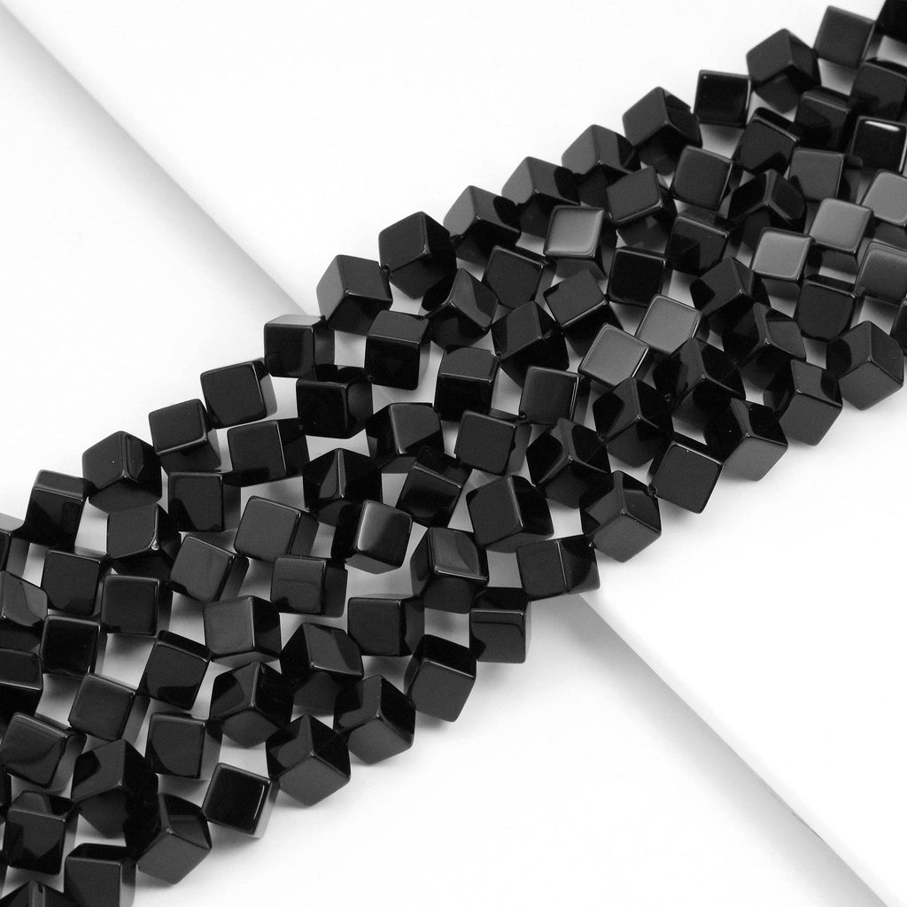 Smooth Diamond Shape Black Onyx Beads, Sku#Q42