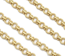 Load image into Gallery viewer, High Quality Textured Round Link chain with T Bar by Yard, Sku#LS31
