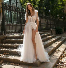 Load image into Gallery viewer, Women Clothing Sexy Sling Backless See-through Wedding Dress Split Dress