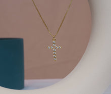 Load image into Gallery viewer, CZ Cross Charm, Sku#LK612