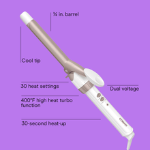 Load image into Gallery viewer, Conair Double Ceramic 3/4" Hair Curling Iron, Rose Gold