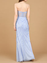 Load image into Gallery viewer, Beaded Corset Dress with Slit