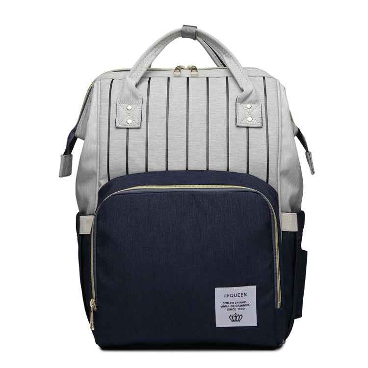 Maternity Diaper Backpack - Large Capacity Waterproof Oxford Nappy Bag with Anti-Theft Pocket & Stroller Straps