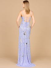 Load image into Gallery viewer, Mirror Beaded Gown With High Slit