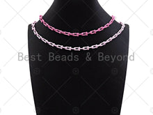 Load image into Gallery viewer, 6x10mm Enamel Pop Chain, Colored Metal Necklace Chain, Retro