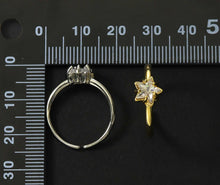 Load image into Gallery viewer, CZ Star Adjustable Ring, Sku#B149